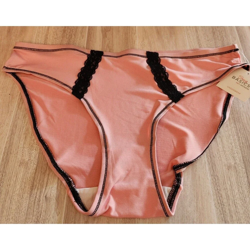 Sexy Basics Women's Panties XL Lot of 5 Pairs Bikini Briefs Silky Smooth NWT